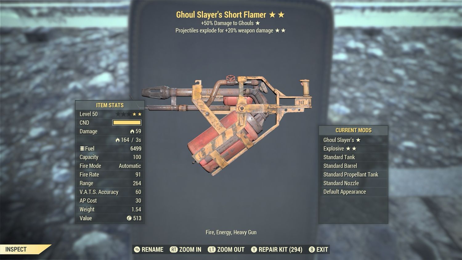 Ghoul Slayers Explosive Flamer