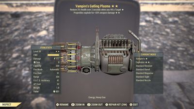 Vampire Explosive Gatling Plasma