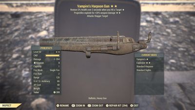Vampire Explosive Harpoon Gun