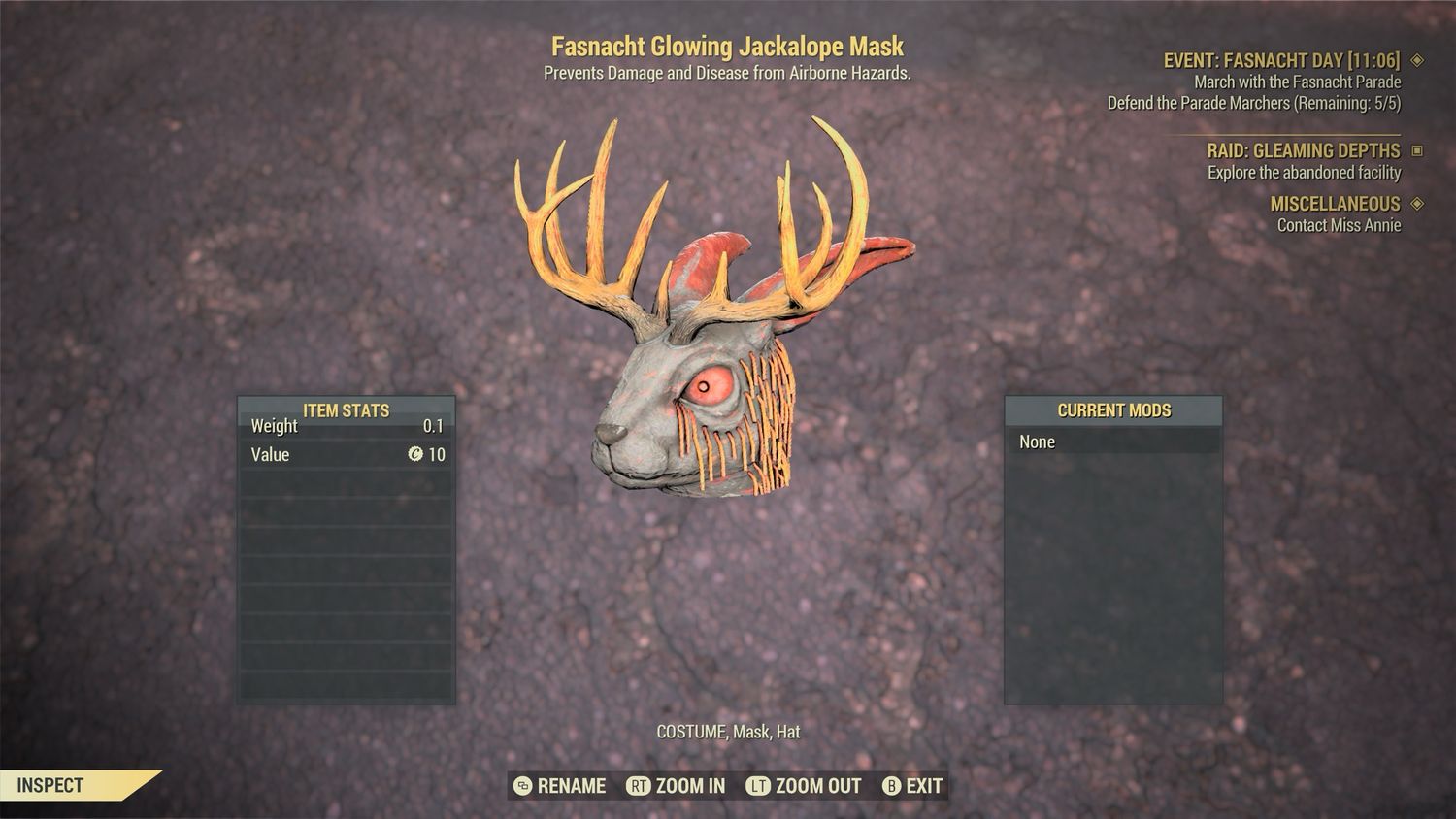 Glowing Jackelope Mask