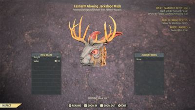 Glowing Jackelope Mask