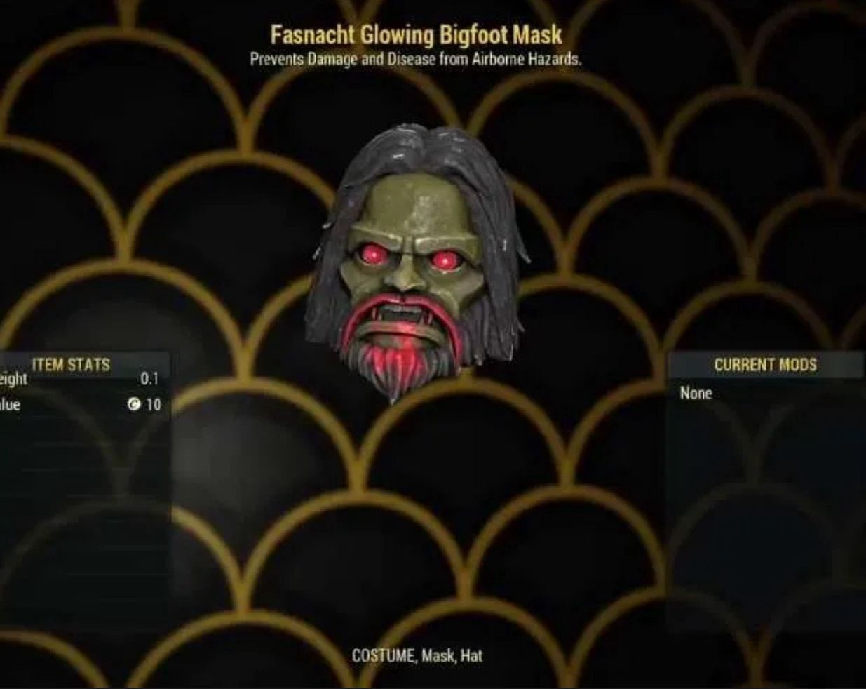 Glowing Bigfoot Mask