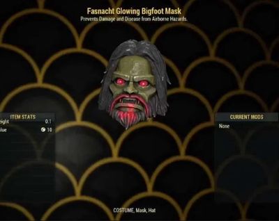 Glowing Bigfoot Mask