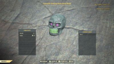 Fasnacht Glowing Bone Head Mask