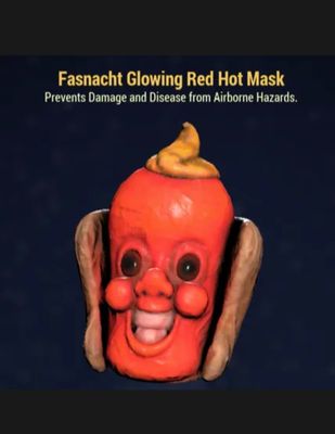 Fasnacht Glowing Red Hot Mask
