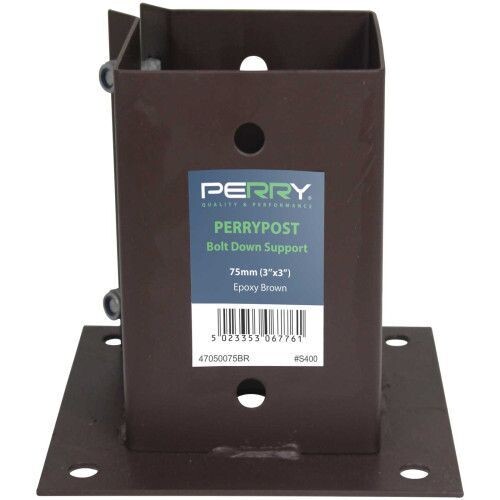 PerryPost Bolt Grip Fence Post Support to Bolt Down