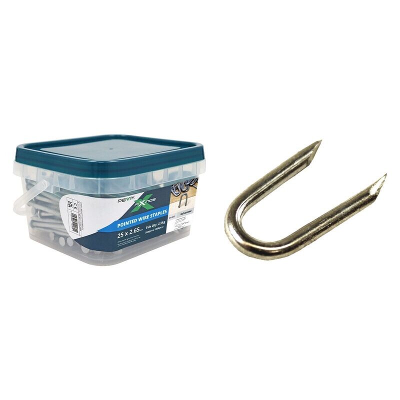 Pointed (Netting) Wire Staples - Tubs