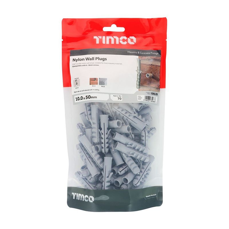 Nylon Plugs 10.0 x 50