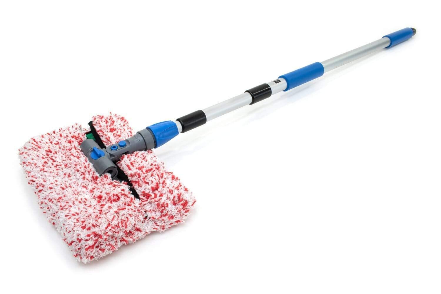 Mitt on a Stick PRO Adjustable Wash Tool with 360-degree Locking Head (Long Pole 35"-83")