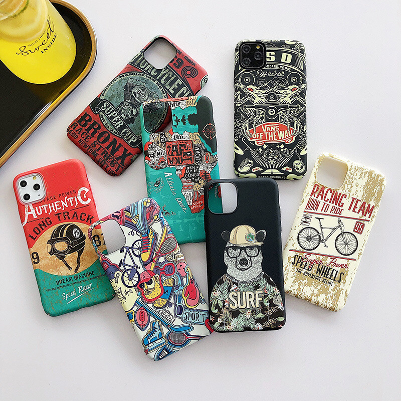 Retro Locomotive Series Iphone12pro Mobile Phone Case Skin Feel Hard Shell