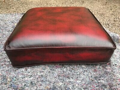 NEW Handmade Oxblood Leather Chesterfield Replacement seat cushion