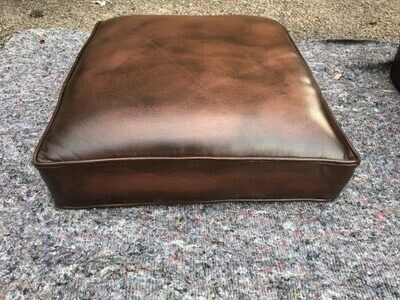 NEW Brown Leather Chesterfield seat cushion Bespoke Service
