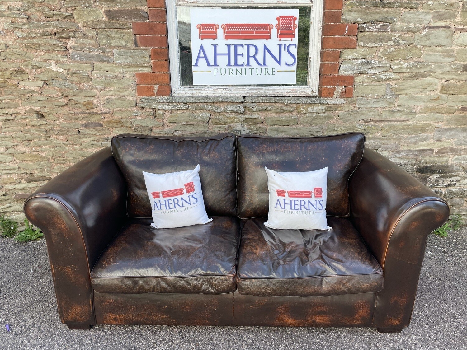 Ashley genuine leather sofa deals