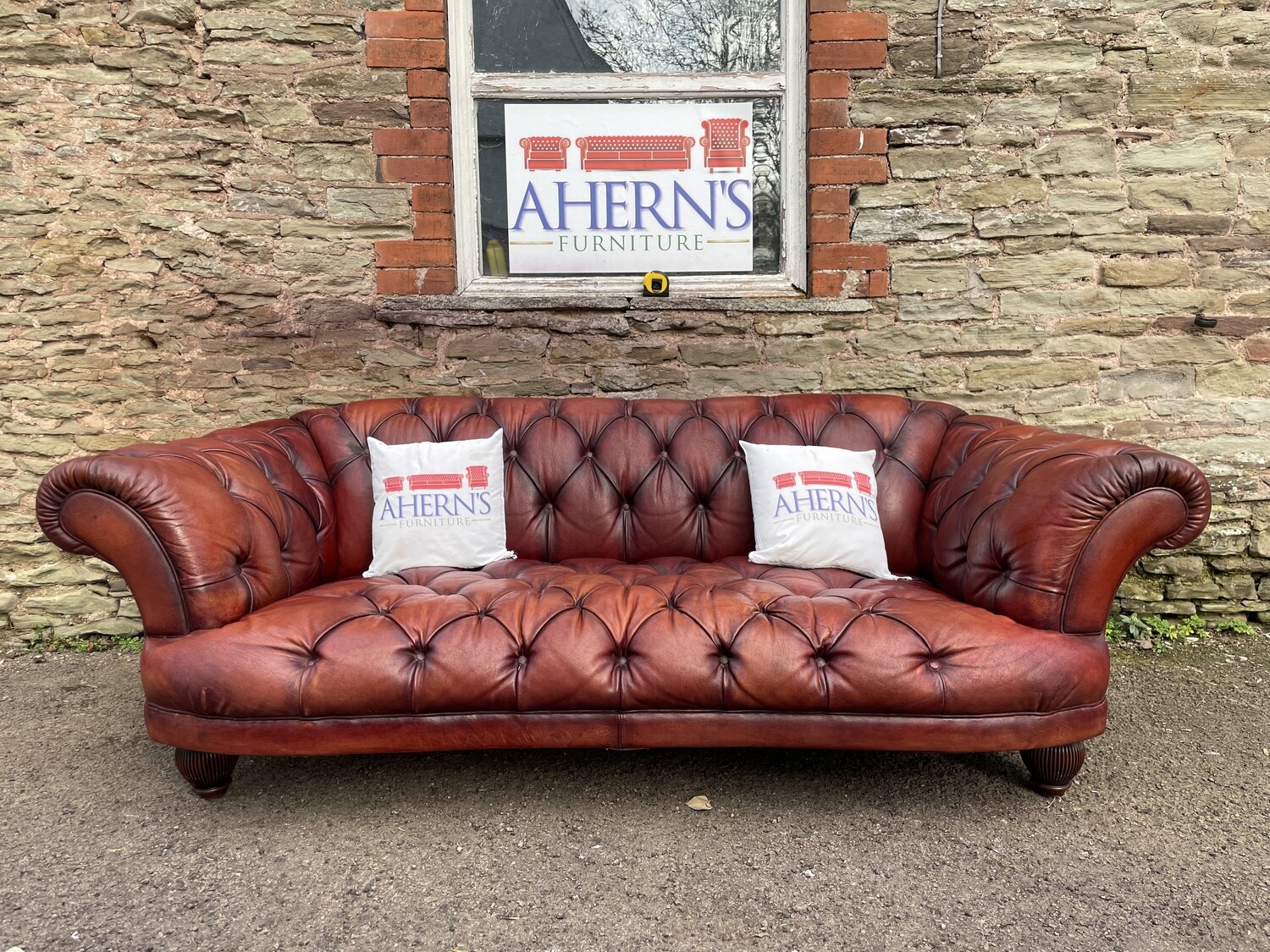 Brown Leather Tetrad Oskar Sofa Chesterfield FREE DELIVERY 🚚