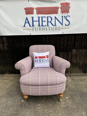 *Checked Fabric Lilac Laura Ashley Harbrook Chair FREE DELIVERY 🚚 *