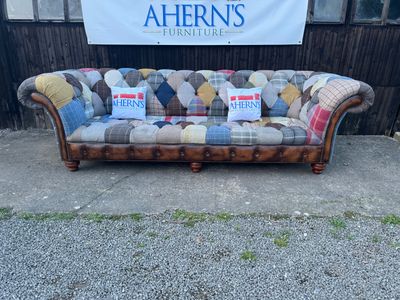 *Bespoke Patchwork Chesterfield Sofa 4 Seater FREE DELIVERY 🚚*
