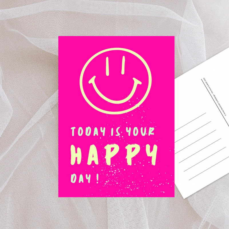 Postkarte „HAPPY !“