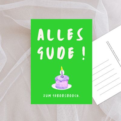 Postkarte „ALLES GUDE !“ Postkarte „ALLES GUDE !“