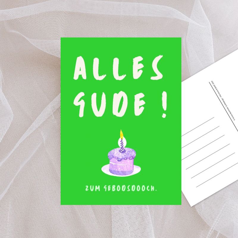 Postkarte „ALLES GUDE !“ Postkarte „ALLES GUDE !“