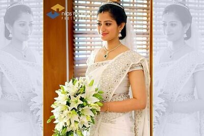 Bridal Saree with Lace Border