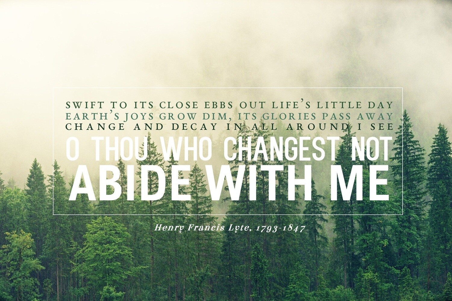 Abide with me vs 2