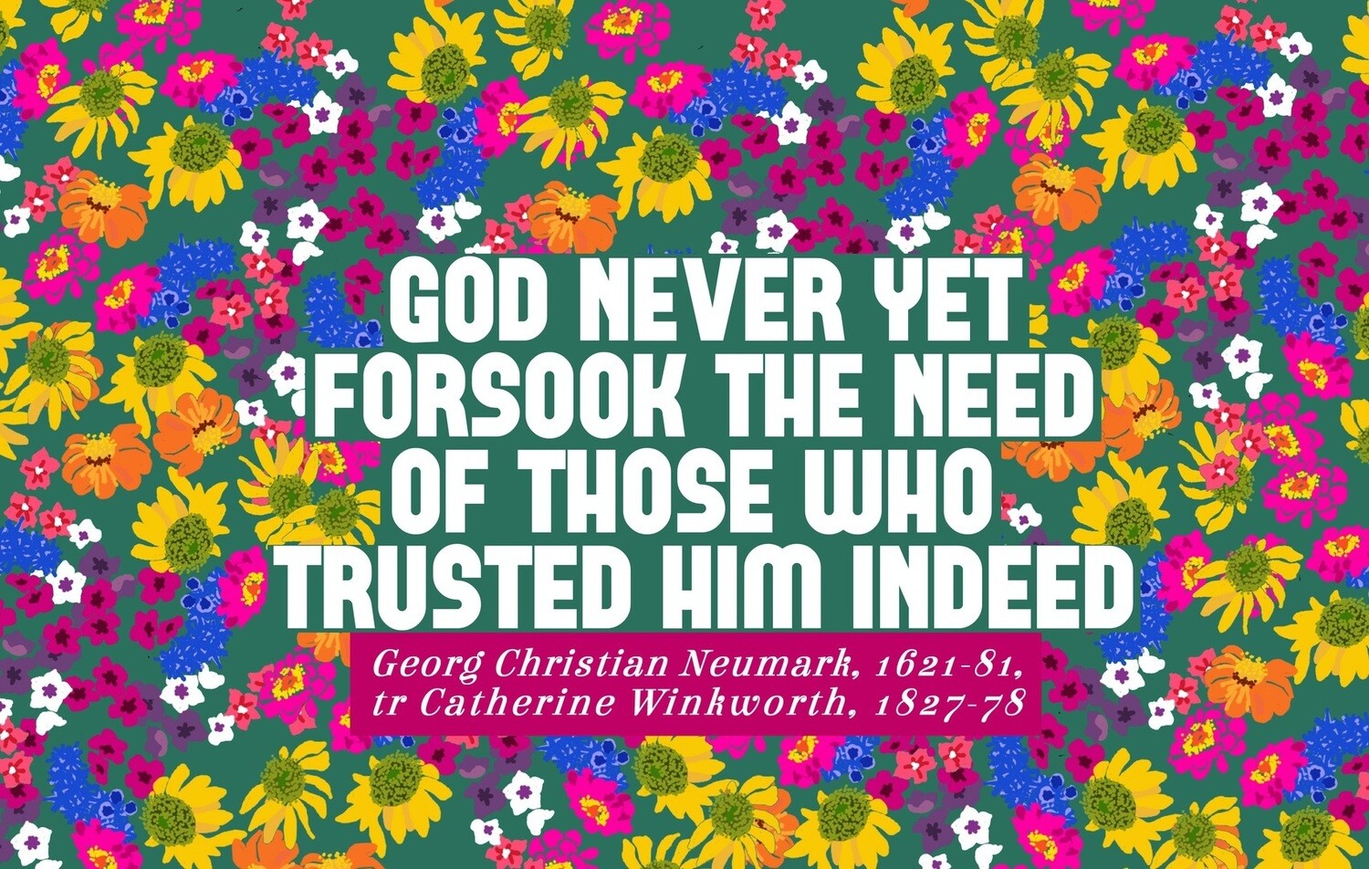 *Leave God to order all thy ways vs 3c