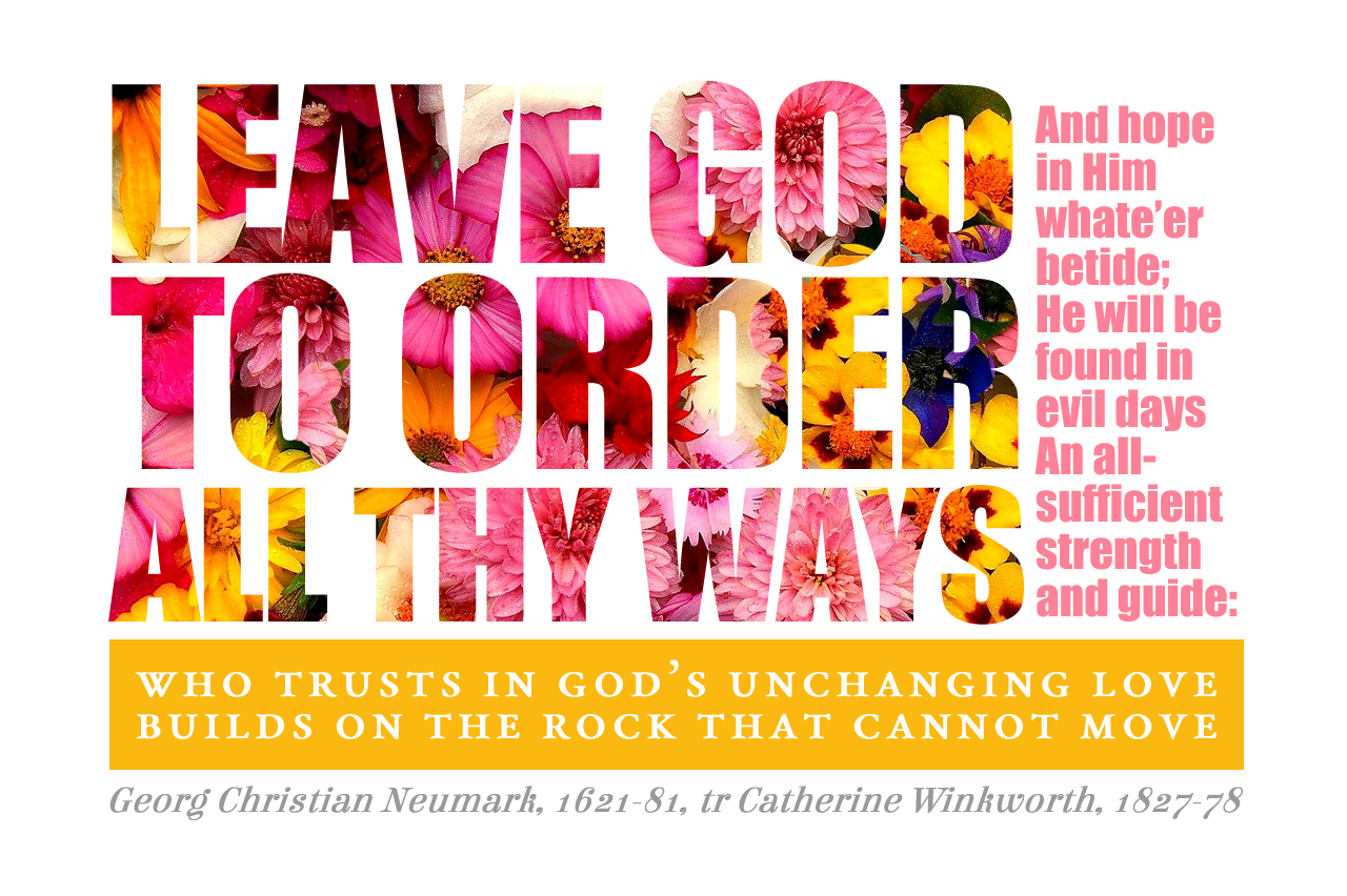 Leave God to Order vs 1