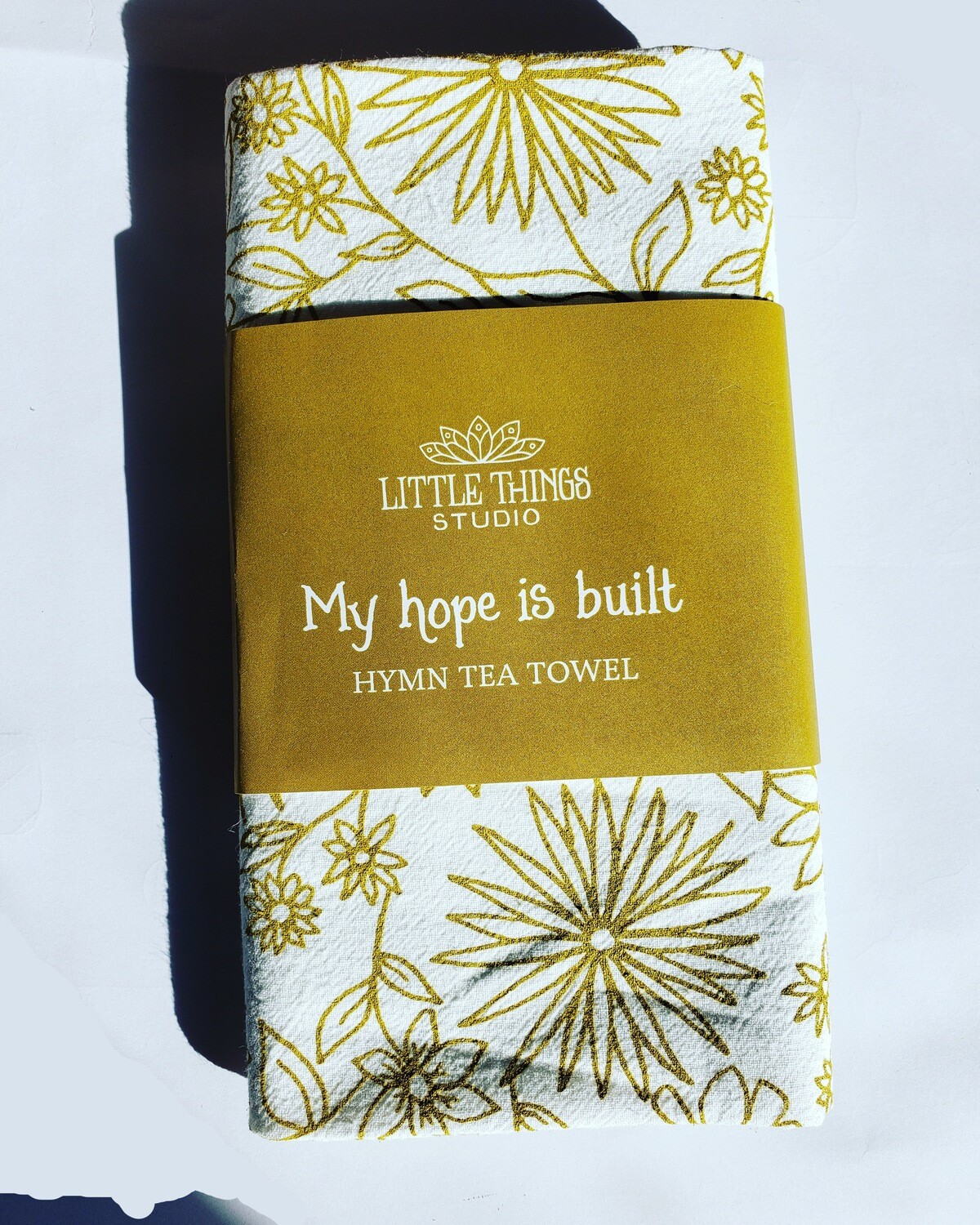 My Hope is Built Hymn Tea Towel