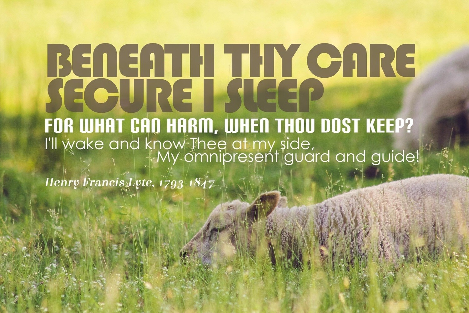 *Thy Promise Lord is Perfect Peace vs 3