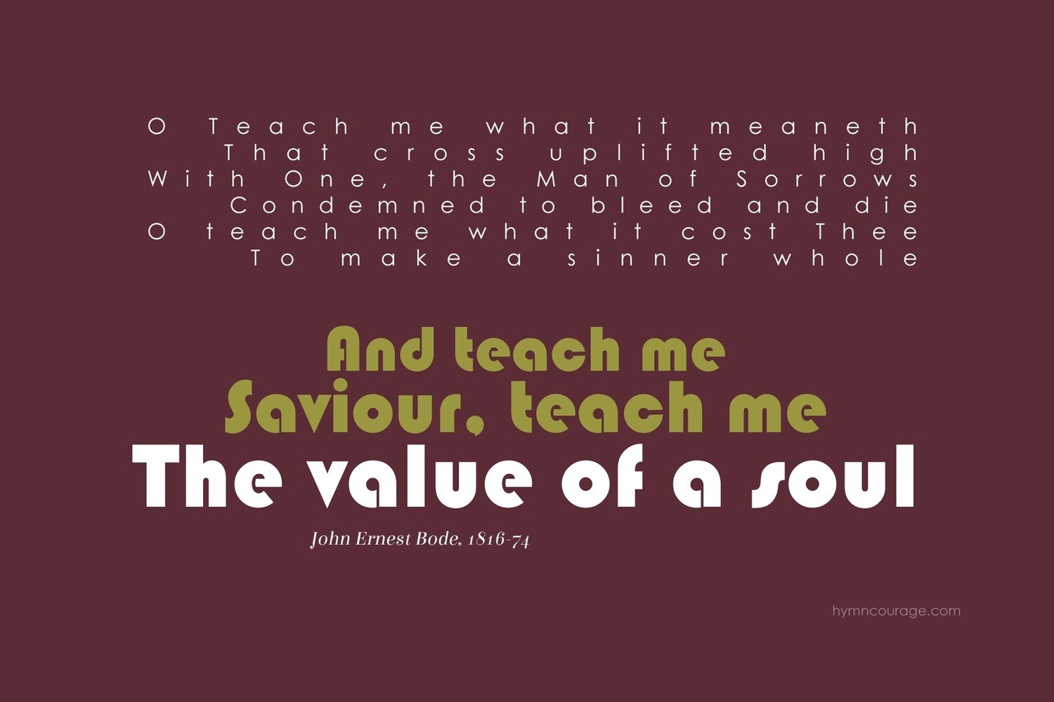 *Teach me what it meaneth vs 1 (E)