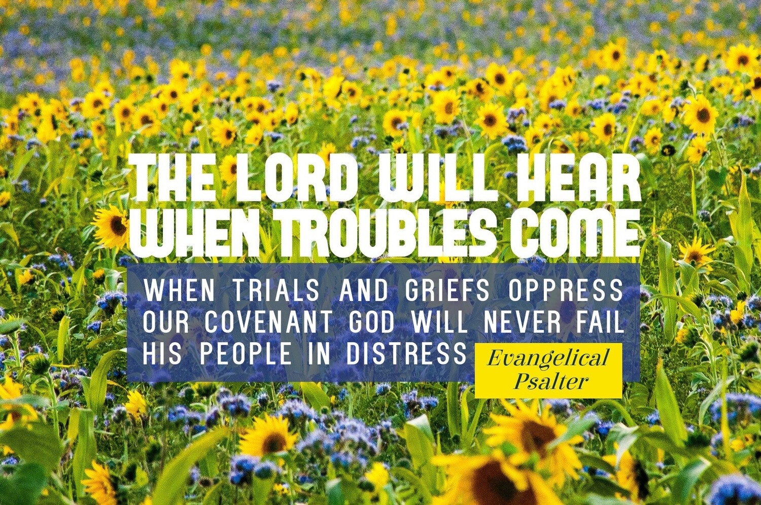 *The Lord will hear when troubles come vs 1