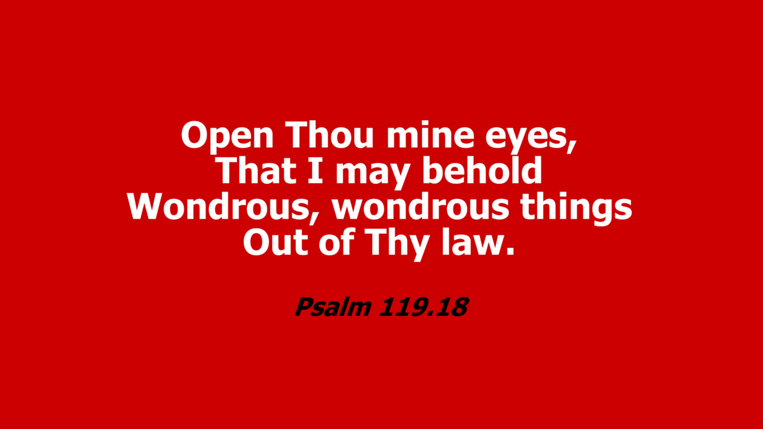 Open Thou mine eyes card