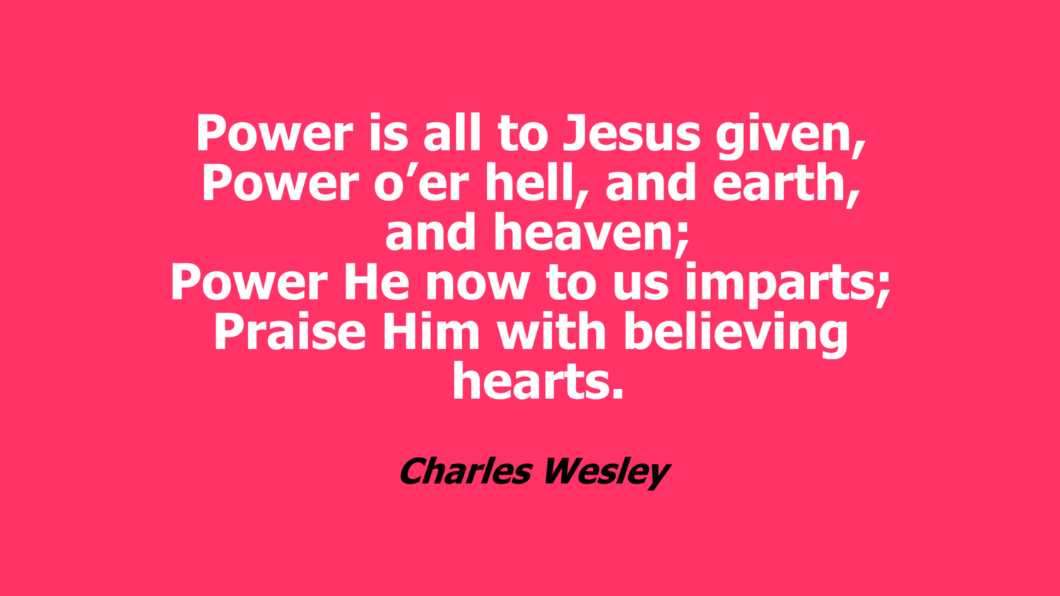 Power is all the Jesus given card