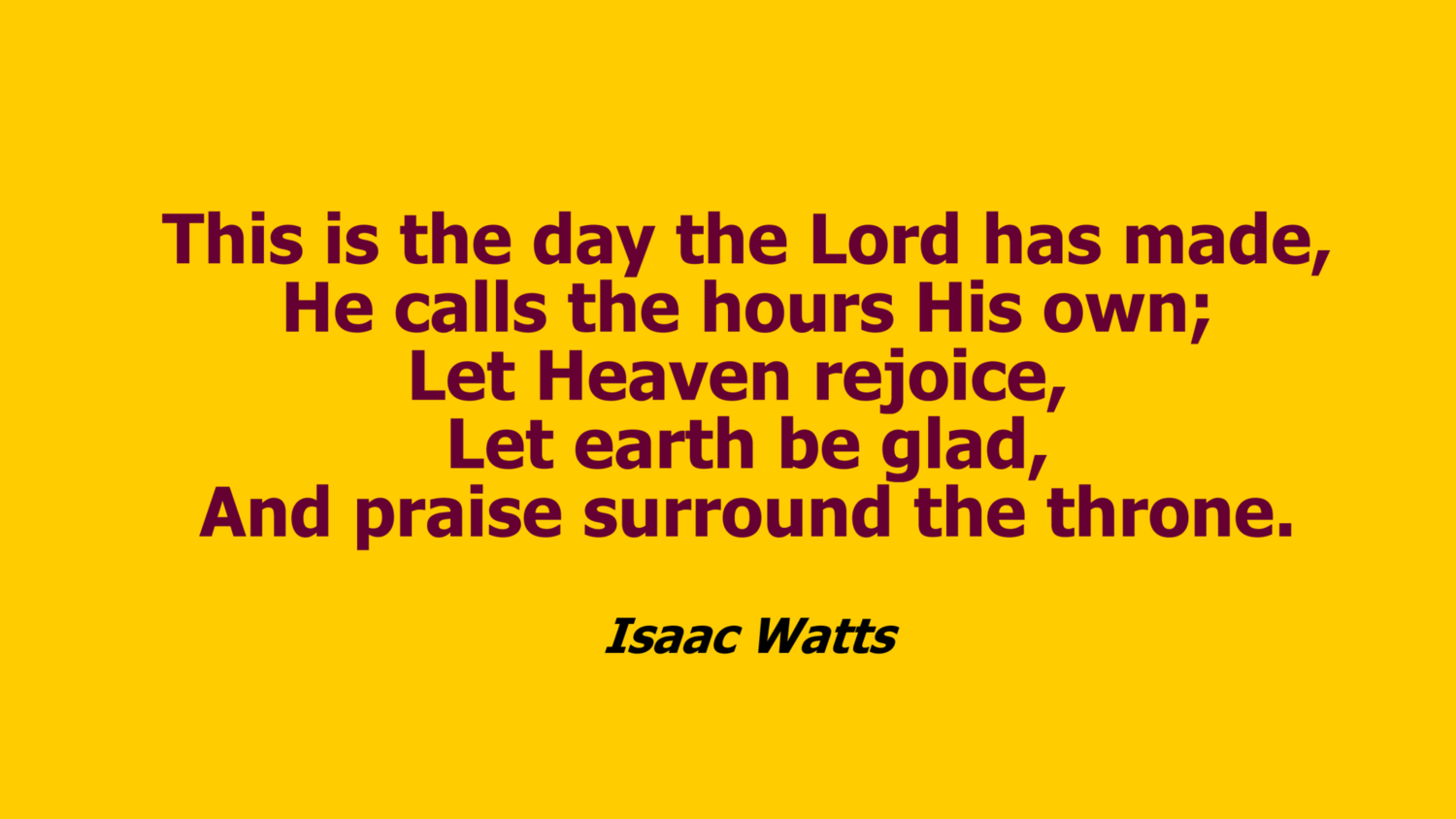 This is the day card