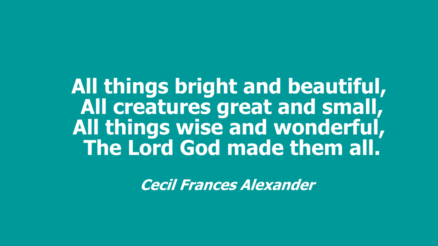 All things bright and beautiful card