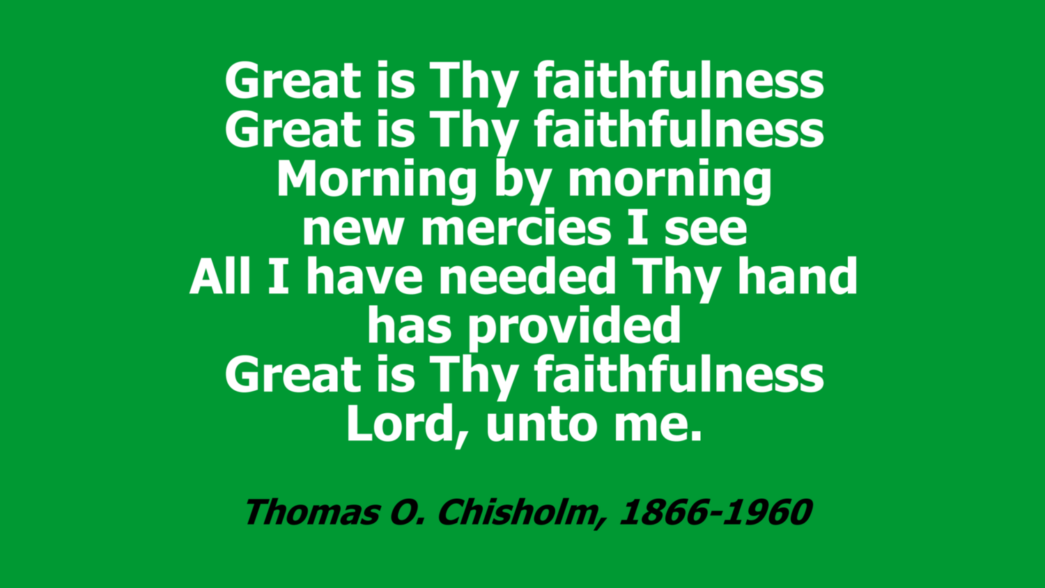 Great is Thy faithfulness card