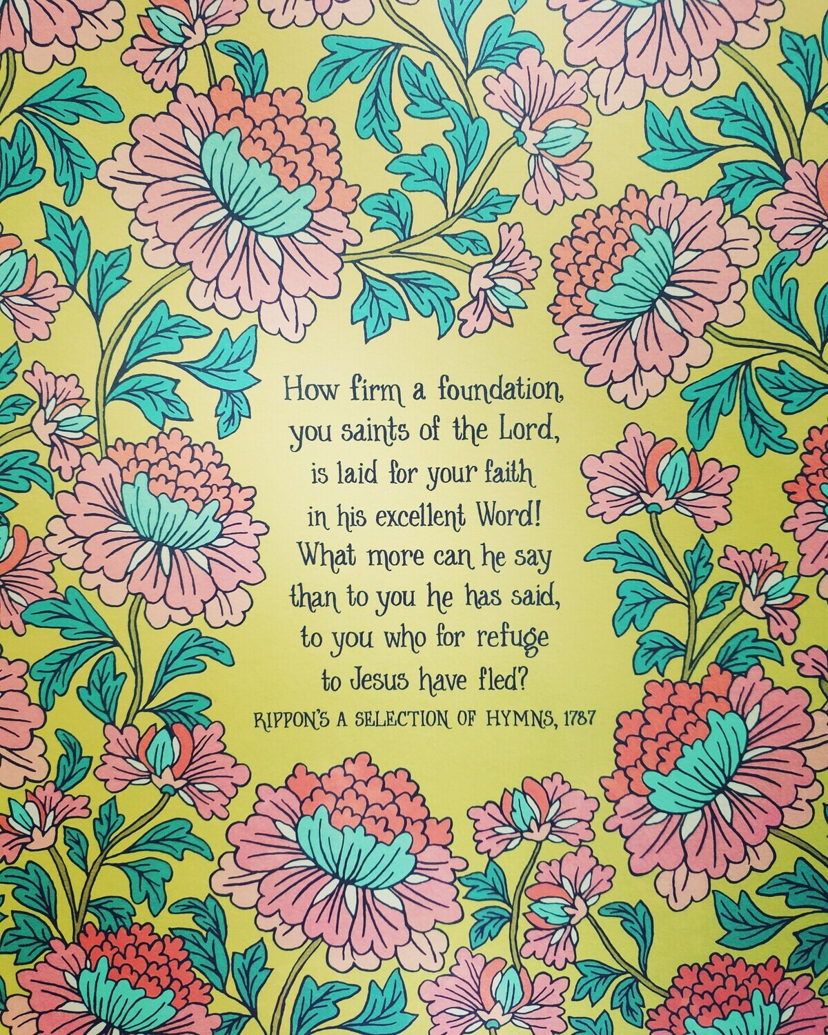 How Firm a Foundation Hymn Art Print