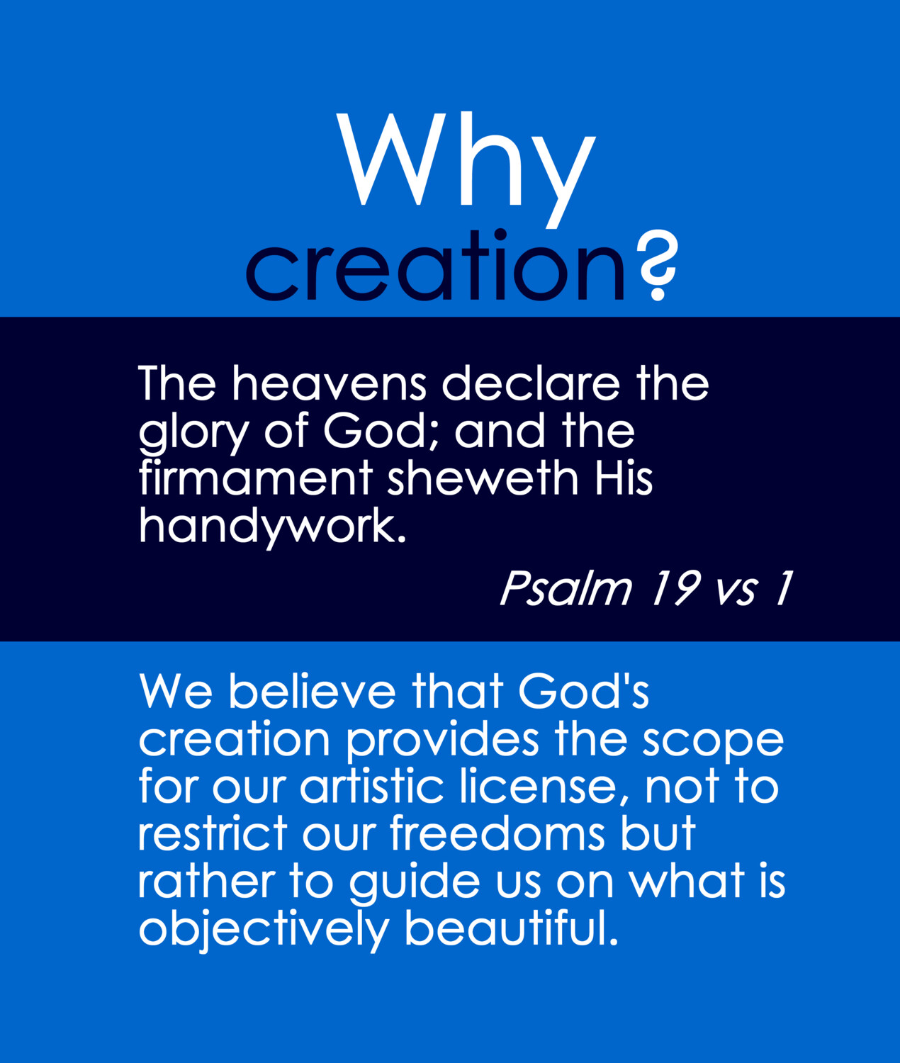Why creation?
