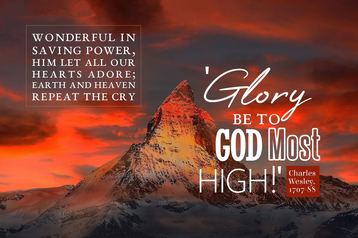 Glorious is the Lord Most High vs 5