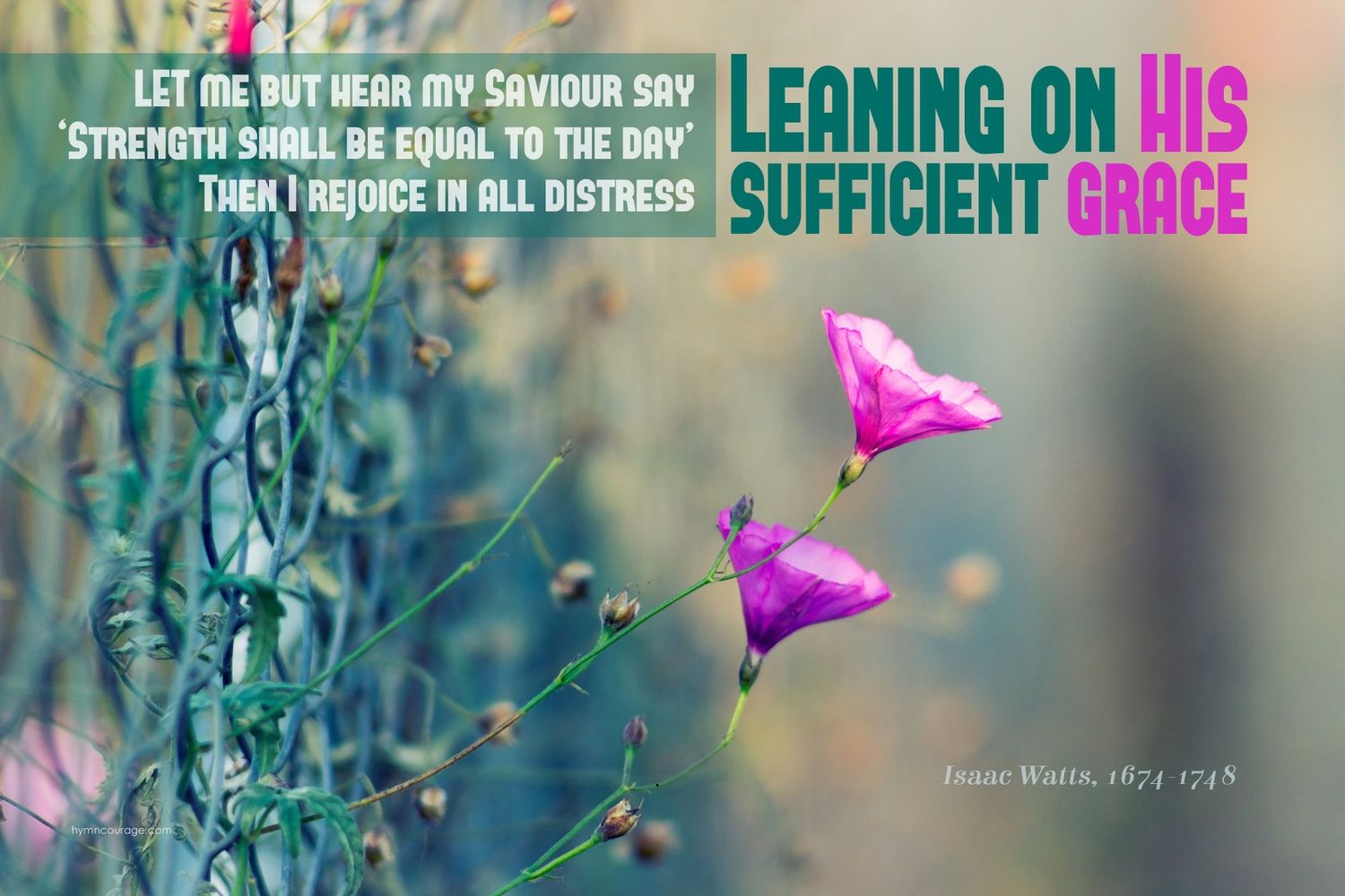 Let me but hear my Saviour say vs 1