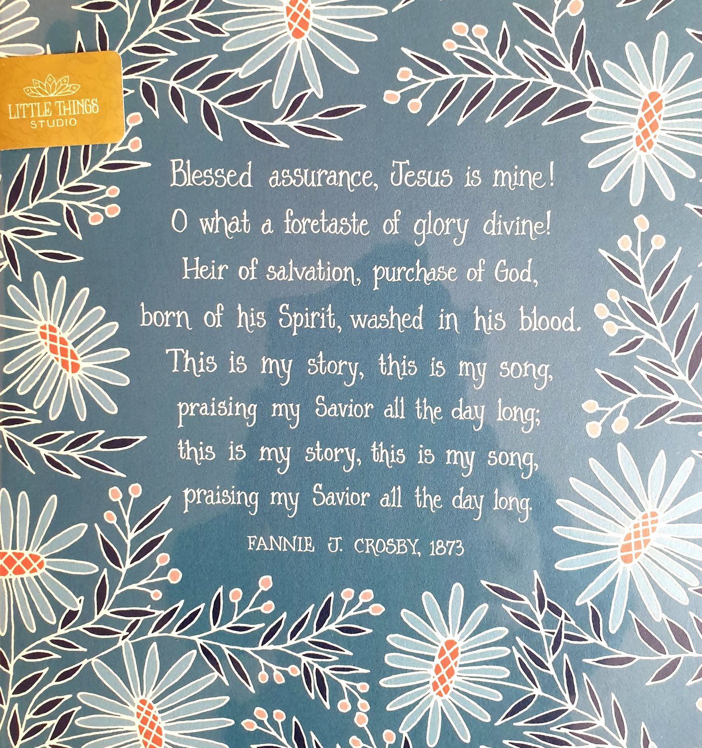 Blessed Assurance Hymn Art Print