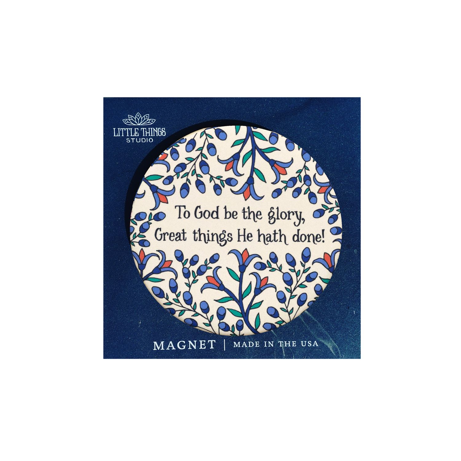To God be the Glory Hymn Magnet