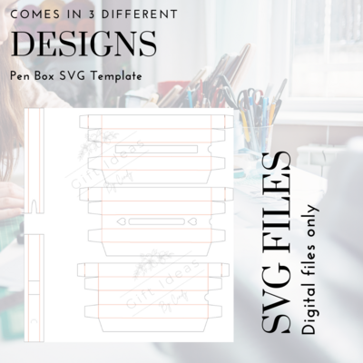 Pen Box Template SVG