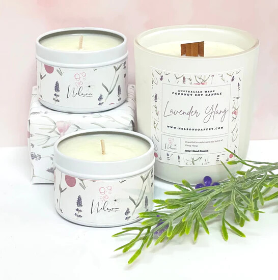 New Lavender Ylang Coconut Soy Candle