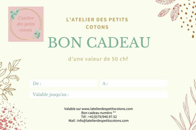 Bon cadeau de 50 chf
