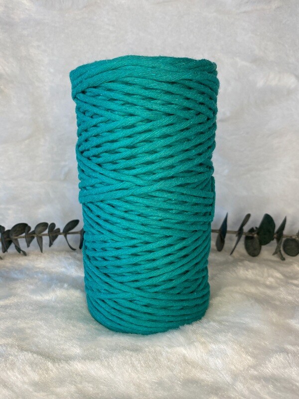 Coton peigné 3 mm bleu turquoise