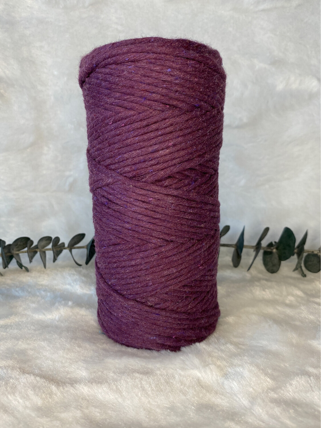 Coton peigné 3 mm aubergine