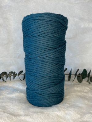 Coton peigné 3 mm bleu canard