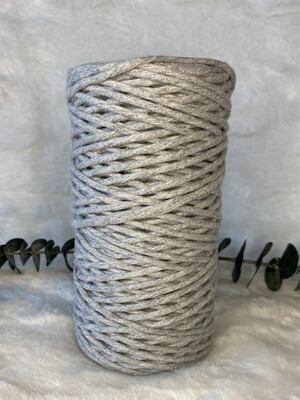 Coton peigné 3 mm gris perle