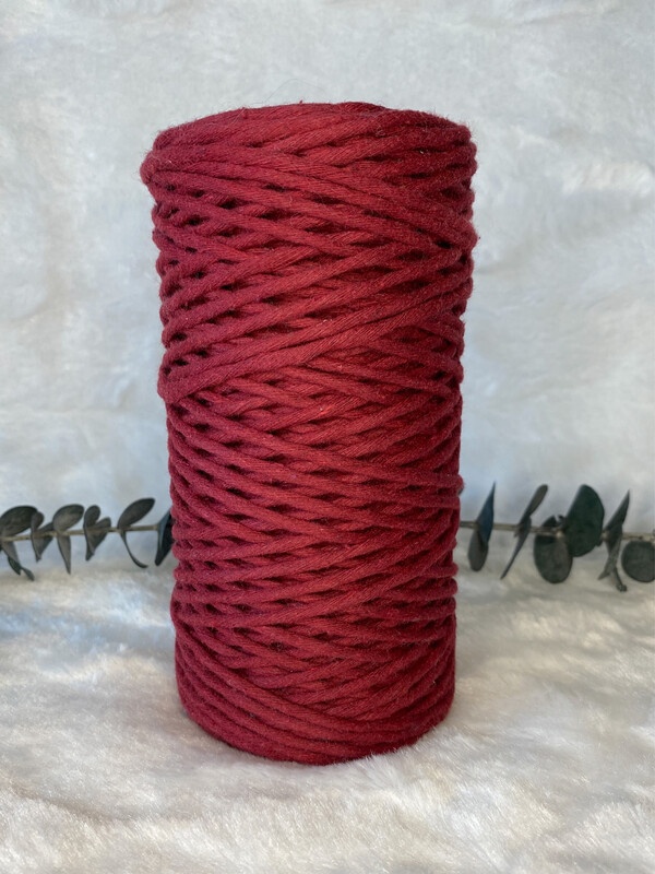 Coton peigné 3 mm bordeaux